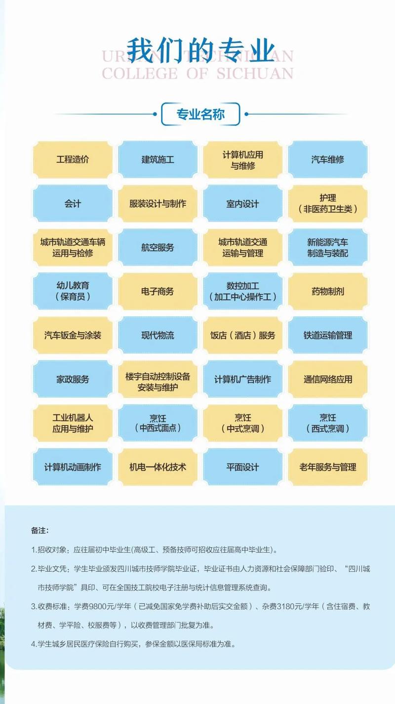 四川城市技师学院招生专业?四川城市技师学院招生专业有哪些?-第4张图片-职教招生网 四川城市技师学院招生专业?四川城市技师学院招生专业有哪些?-第4张图片-职教招生网